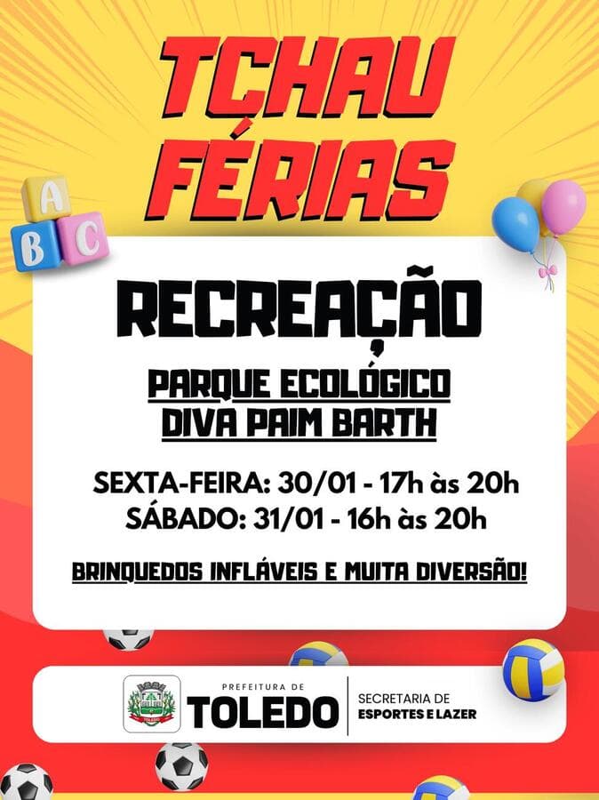 Tchau Férias! Parque Ecológico Diva Paim Barth recebe edição especial do RecreAção
