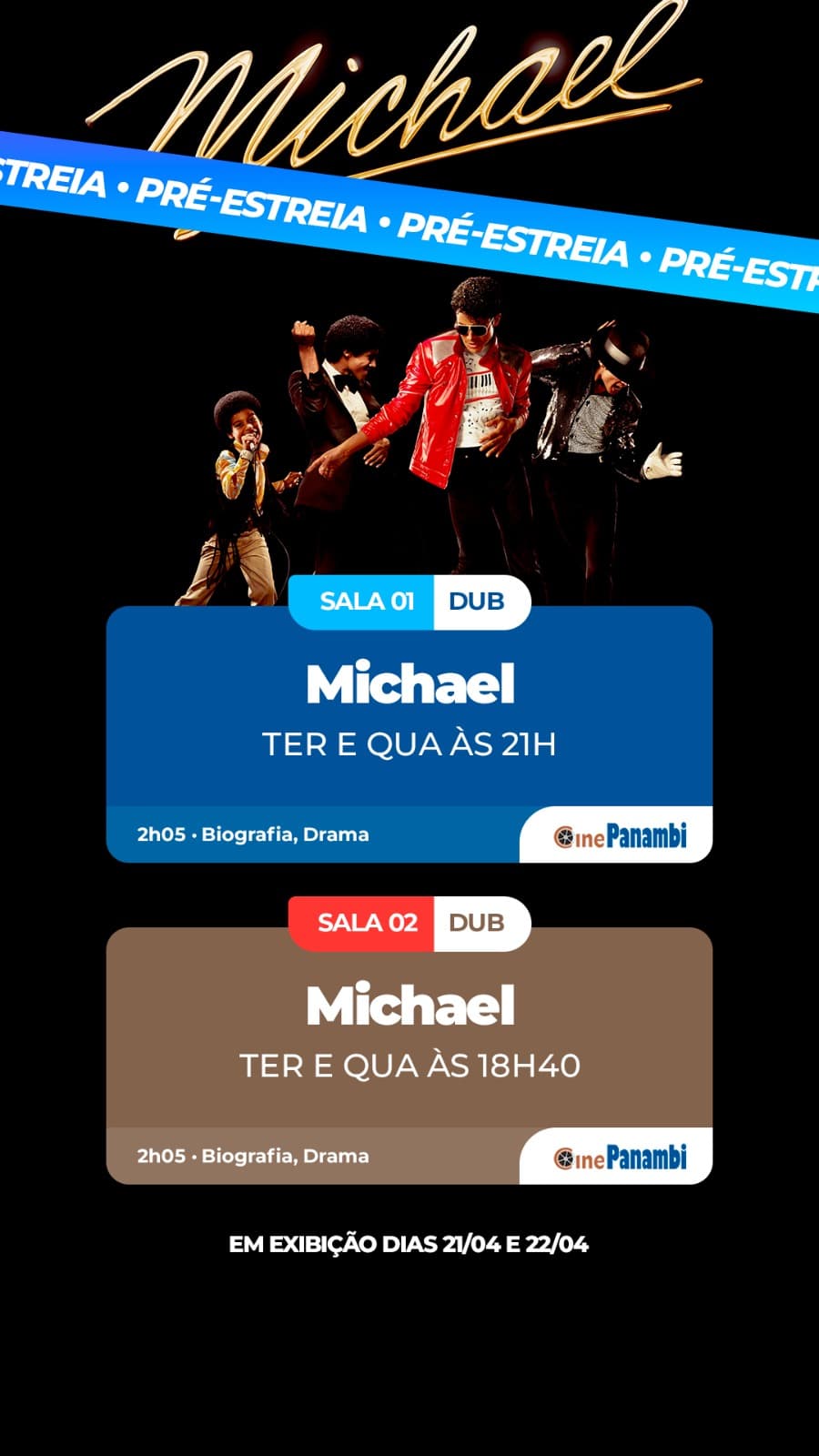 Cine Panambi: programação de 16 a 22/04