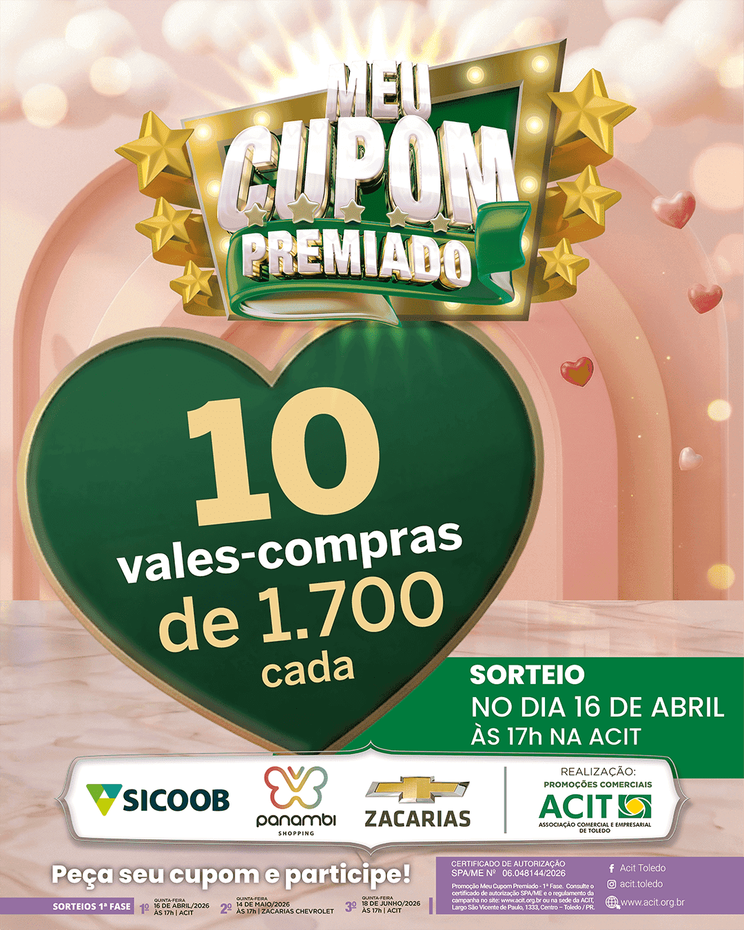 Sorteio de Páscoa abre campanha ‘Meu Cupom Premiado’ nesta quinta-feira (16)