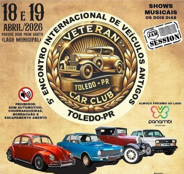 5º Encontro Internacional de Veículos Antigos promete movimentar Toledo no próximo final de semana