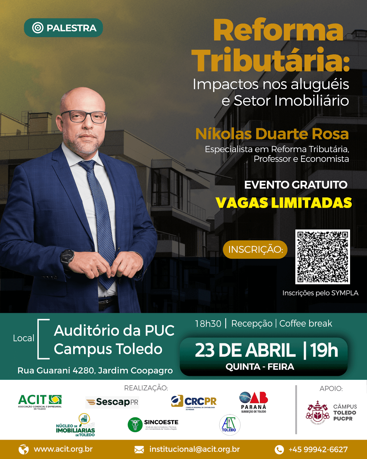ACIT promove palestra sobre impactos da Reforma Tributária no mercado imobiliário