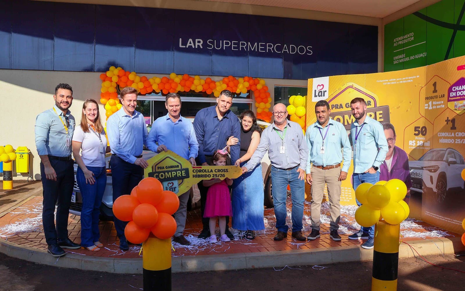 Lar Cooperativa entrega Corolla Cross Híbrido e encerra campanha "Pra Ganhar Compre Lar"