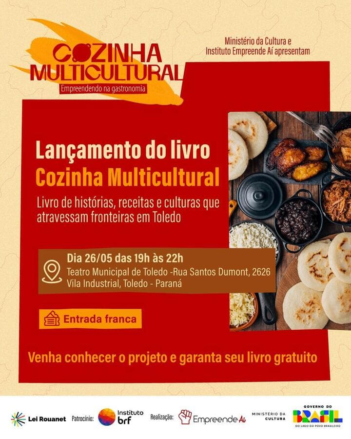 Teatro Municipal recebe lançamento de livro gastronômico nesta terça-feira (26)