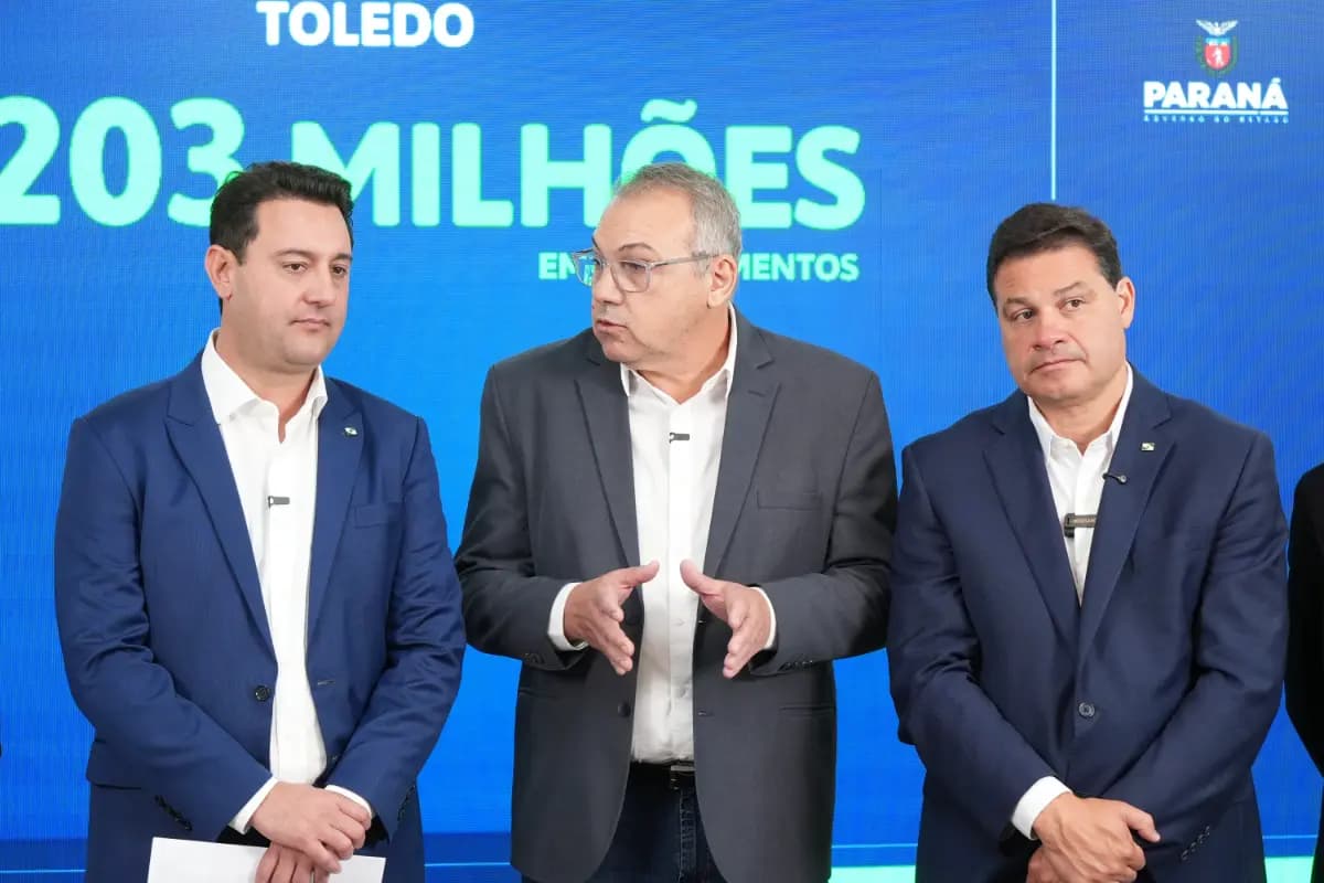 Ratinho Junior libera R$ 203 milhões para Toledo